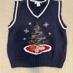 Greendog 3T Navy Festive Sweater Vest